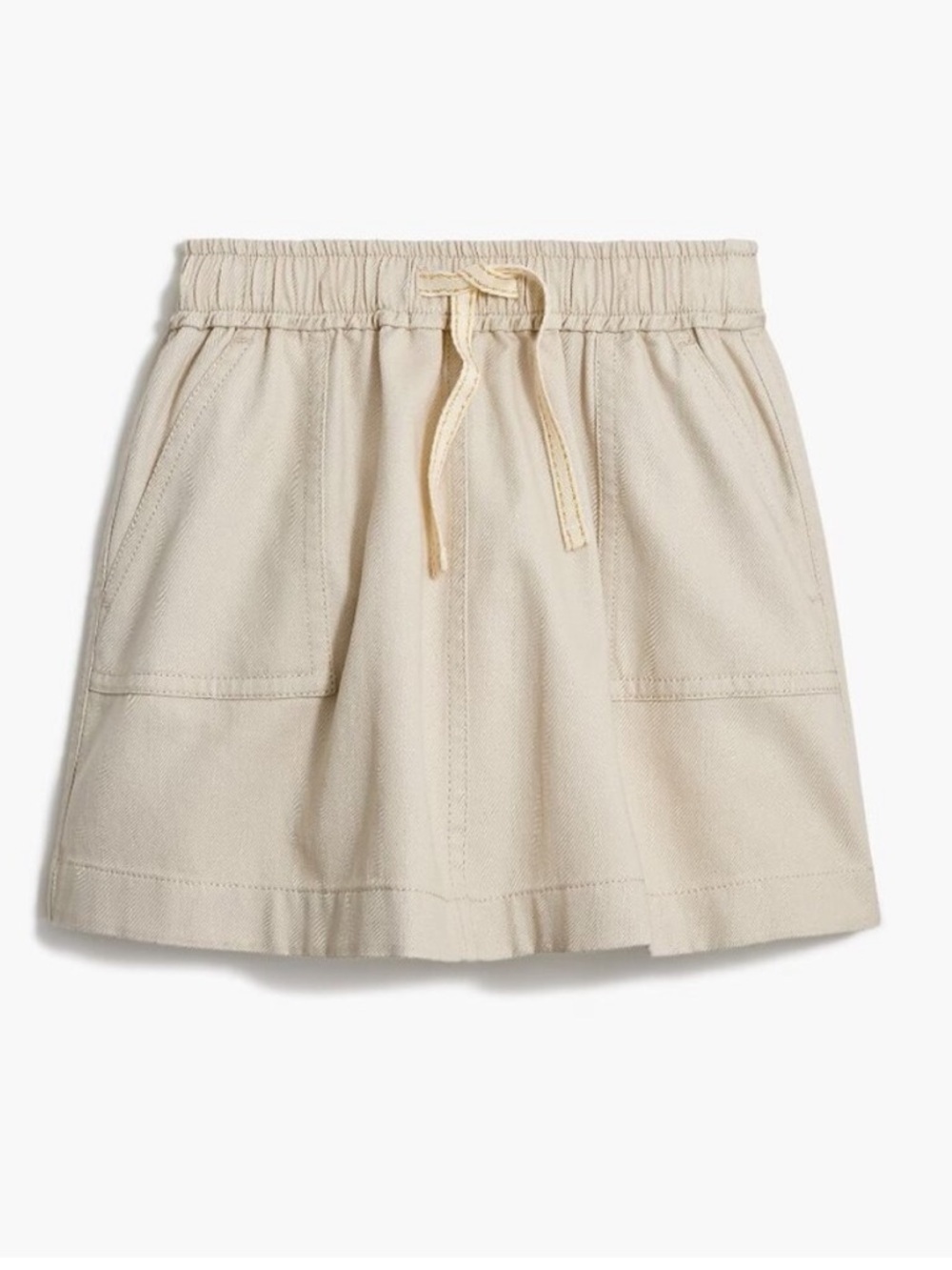 NWT girls crewcuts 100% cotton khaki skirt 12